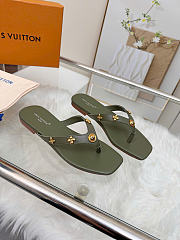 Kitlife Louis Vuitton Gaia Flat Thong Green Khakhi - 5