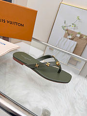 Kitlife Louis Vuitton Gaia Flat Thong Green Khakhi - 2