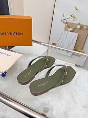 Kitlife Louis Vuitton Gaia Flat Thong Green Khakhi - 3