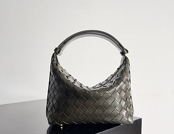 Kitlife Bottega Veneta Wallace Green Khaki Intrecciato Leather Shoulder Bag 22x13x9cm