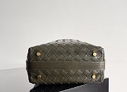 Kitlife Bottega Veneta Wallace Green Khaki Intrecciato Leather Shoulder Bag 22x13x9cm - 6