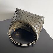 Kitlife Bottega Veneta Wallace Green Khaki Intrecciato Leather Shoulder Bag 22x13x9cm - 4