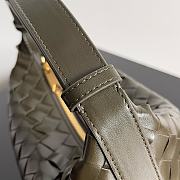 Kitlife Bottega Veneta Wallace Green Khaki Intrecciato Leather Shoulder Bag 22x13x9cm - 3