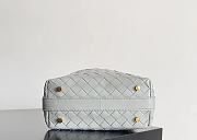 Kitlife Bottega Veneta Wallace Light Grey Intrecciato Leather Shoulder Bag 22x13x9cm - 5