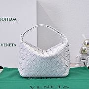 Kitlife Bottega Veneta Wallace White Intrecciato Leather Shoulder Bag 22x13x9cm - 1