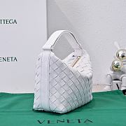 Kitlife Bottega Veneta Wallace White Intrecciato Leather Shoulder Bag 22x13x9cm - 2