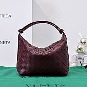 Kitlife Bottega Veneta Wallace Burgundy Intrecciato Leather Shoulder Bag 22x13x9cm  - 1