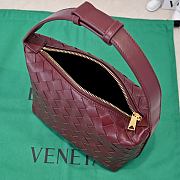 Kitlife Bottega Veneta Wallace Burgundy Intrecciato Leather Shoulder Bag 22x13x9cm  - 5