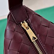 Kitlife Bottega Veneta Wallace Burgundy Intrecciato Leather Shoulder Bag 22x13x9cm  - 2