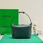 Kitlife Bottega Veneta Wallace Dark Green Intrecciato Leather Shoulder Bag 22x13x9cm  - 2