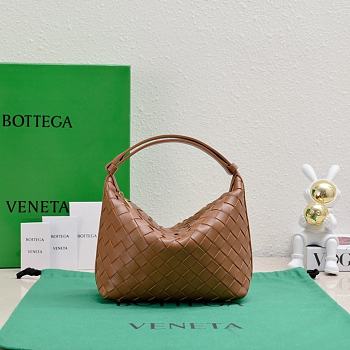 Kitlife Bottega Veneta Wallace Brown Intrecciato Leather Shoulder Bag 22x13x9cm 