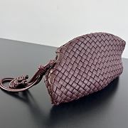 Kitlife Bottega Veneta Small Onda Clutch Burgundy 867352 40x15x15cm - 4