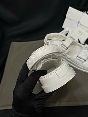 Kitlife Chanel Lambskin Quilted Velcro Dad Sandal White - 6