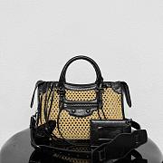 Kitlife Balenciaga Women's Le City Bag Small in Natural/Black 92404 30x19x10cm - 1