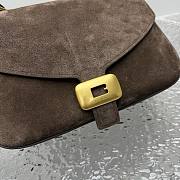 Kitlife Balenciaga Women's Clicca Shoulder Bag Medium in Brown Suede 92408 29x20x10cm  - 5