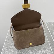 Kitlife Balenciaga Women's Clicca Shoulder Bag Medium in Brown Suede 92408 29x20x10cm  - 4