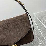 Kitlife Balenciaga Women's Clicca Shoulder Bag Medium in Brown Suede 92408 29x20x10cm  - 3