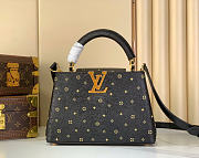 Kitlife Louis Vuitton Lizard Capucines Mini Black Bag N48865 27x18x9cm - 1