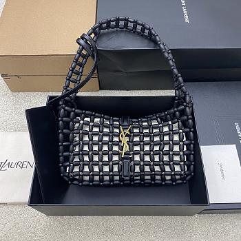 Kitlife Saint Laurent LE 5 À 7 In Wood Beads Bag Black 657228 23x16x6.5cm 