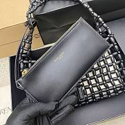 Kitlife Saint Laurent LE 5 À 7 In Wood Beads Bag Black 657228 23x16x6.5cm  - 6
