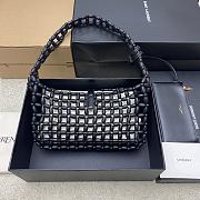 Kitlife Saint Laurent LE 5 À 7 In Wood Beads Bag Black 657228 23x16x6.5cm  - 5