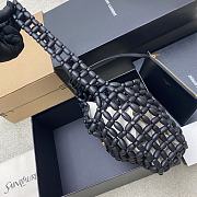 Kitlife Saint Laurent LE 5 À 7 In Wood Beads Bag Black 657228 23x16x6.5cm  - 3
