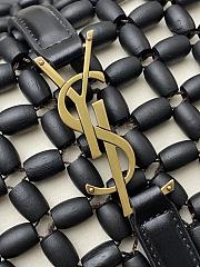 Kitlife Saint Laurent LE 5 À 7 In Wood Beads Bag Black 657228 23x16x6.5cm  - 2