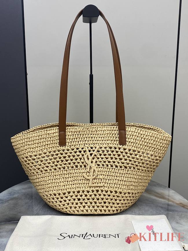 Kitlife Saint Laurent Panier Medium In Raffia Bag 868856 29-52x29x29cm - 1