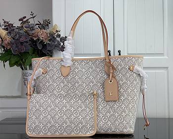 Kitlife Louis Vuitton Neverfull MM Bag Beige M2A381 31x28x14cm