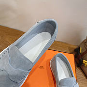 Kitlife Hermes Men Job Loafer Light Blue Gray  - 2