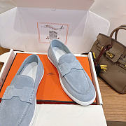 Kitlife Hermes Men Job Loafer Light Blue Gray  - 3