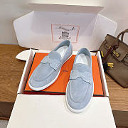 Kitlife Hermes Men Job Loafer Light Blue Gray  - 5