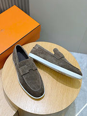 Kitlife Hermes Men Job Loafer Dark Gray - 6