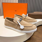 Kitlife Hermes Men Mind Loafers Beige - 1