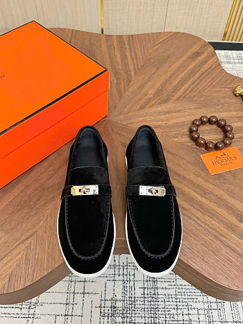 Kitlife Hermes Men Mind Loafers Black