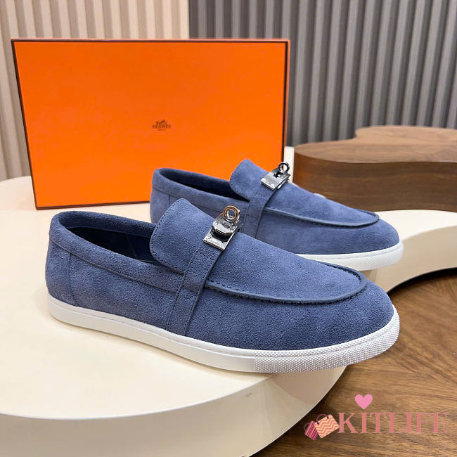 Kitlife Hermes Men Mind Loafers Light Blue - 1