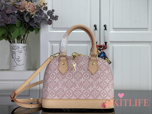 Kitlife Louis Vuitton Alma BB Bag Monogram Emblème Rose Ruban M2A378 23.5x17.5x11.5cm - 1