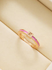 Kitlife Fendi Ring Pink & Gold - 1