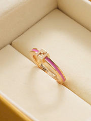 Kitlife Fendi Ring Pink & Gold - 2