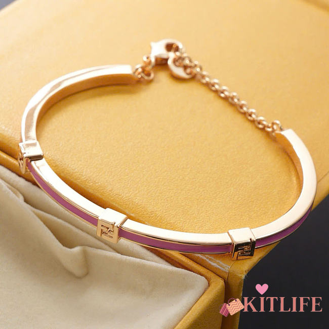 Kitlife Fendi Bracelet Pink & Gold - 1