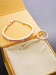 Kitlife Fendi Bracelet Pink & Gold - 5