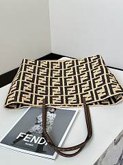 Kitlife Fendi Roll Raffia Tote Bag Brown 8659L 35x19x31cm - 6