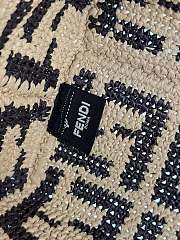 Kitlife Fendi Roll Raffia Tote Bag Brown 8659L 35x19x31cm - 5