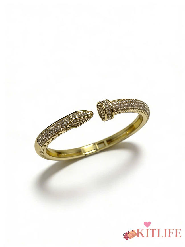 Kitlife Cartier Diamond Bangle in V-gold  - 1
