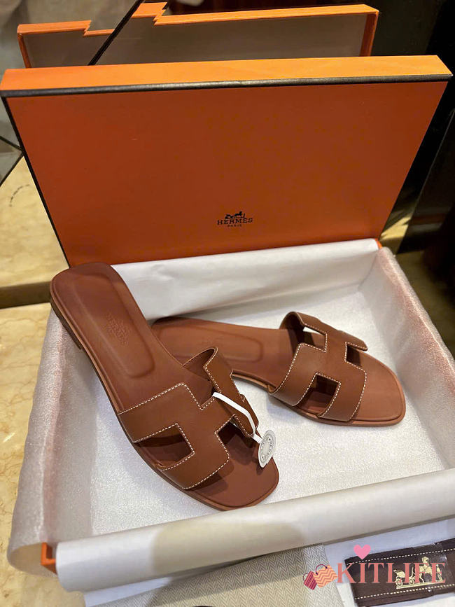 Kitlife Hermes Oran Sandal Brown - 1