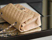 Kitlife Chanel Classic Flap Bag In Beige Caviar Leather With Silver Hardware 25.5x15.5x6.5cm - 2