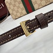 Kitlife Gucci Small Pouch With Strap and Web Beige & Dark Brown GG A002KM 23x11.5x8cm - 3