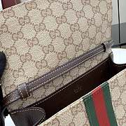 Kitlife Gucci Small Pouch With Strap and Web Beige & Dark Brown GG A002KM 23x11.5x8cm - 4