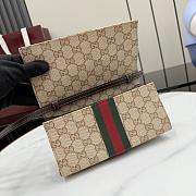 Kitlife Gucci Small Pouch With Strap and Web Beige & Dark Brown GG A002KM 23x11.5x8cm - 5