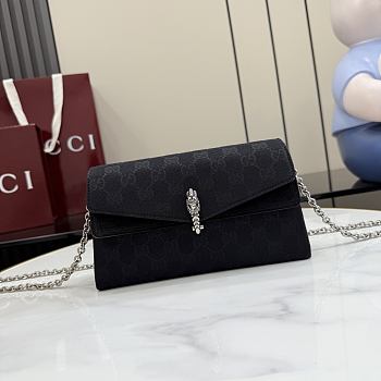 Kitlife Gucci Dionysus Small Shoulder Bag Black GG Canvas 876531 21x12x6cm